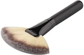1 Piece Highlighter Makeup Brush, Fan Blending Contouring Blush Face Powder Brush, Soft Nylon Hair Cosmetic Tool, Black Handle