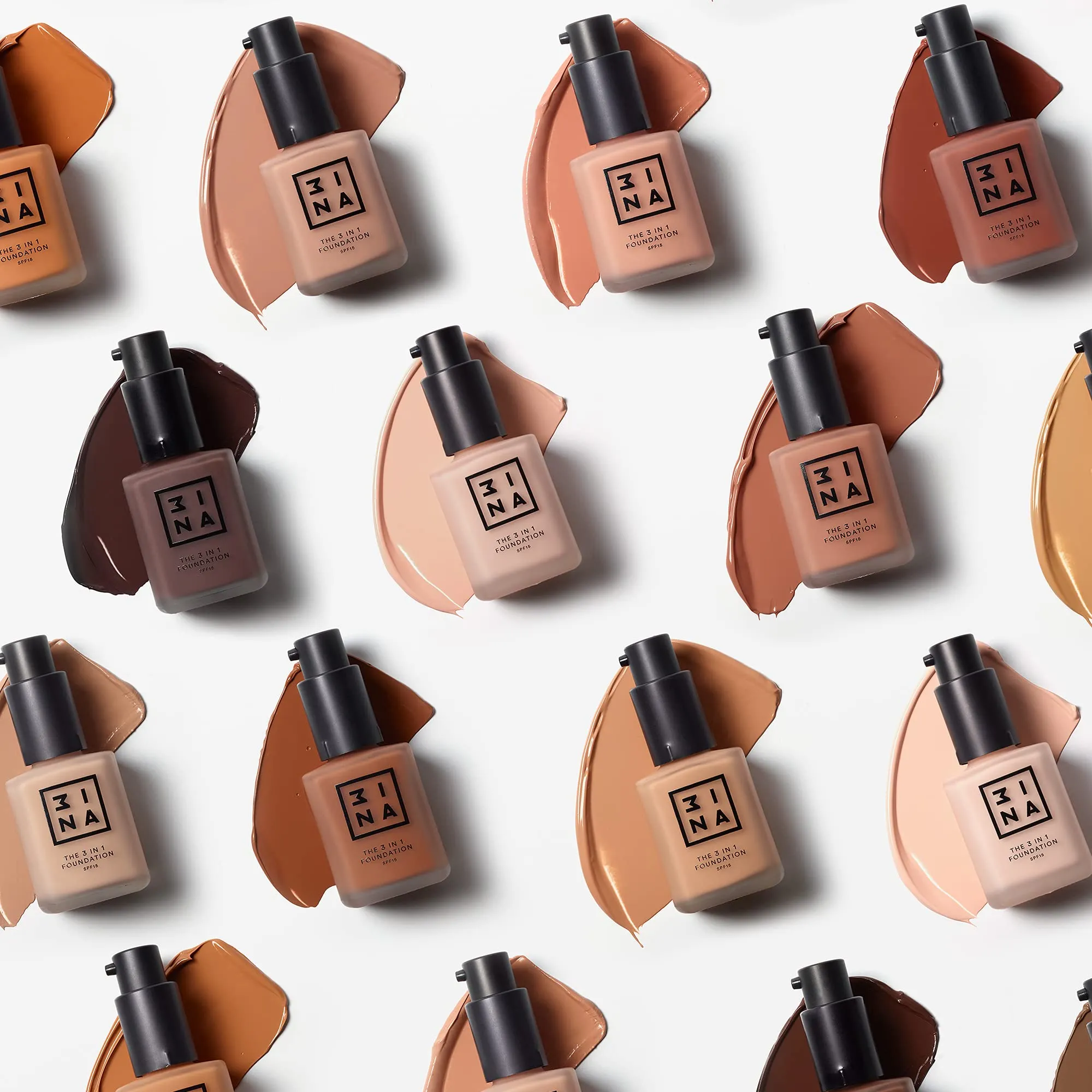 3INA MAKEUP - Multifunctional Foundation Primes and Conceals - Medium Coverage - Natural Matte Finish - Long Lasting & Hydrating Formula - Vegan - The 3 in 1 Foundation 211 Natural Beige