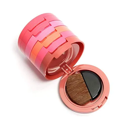 5 Colors Compact Soft Powder Blushes Set with Brush and Mirror