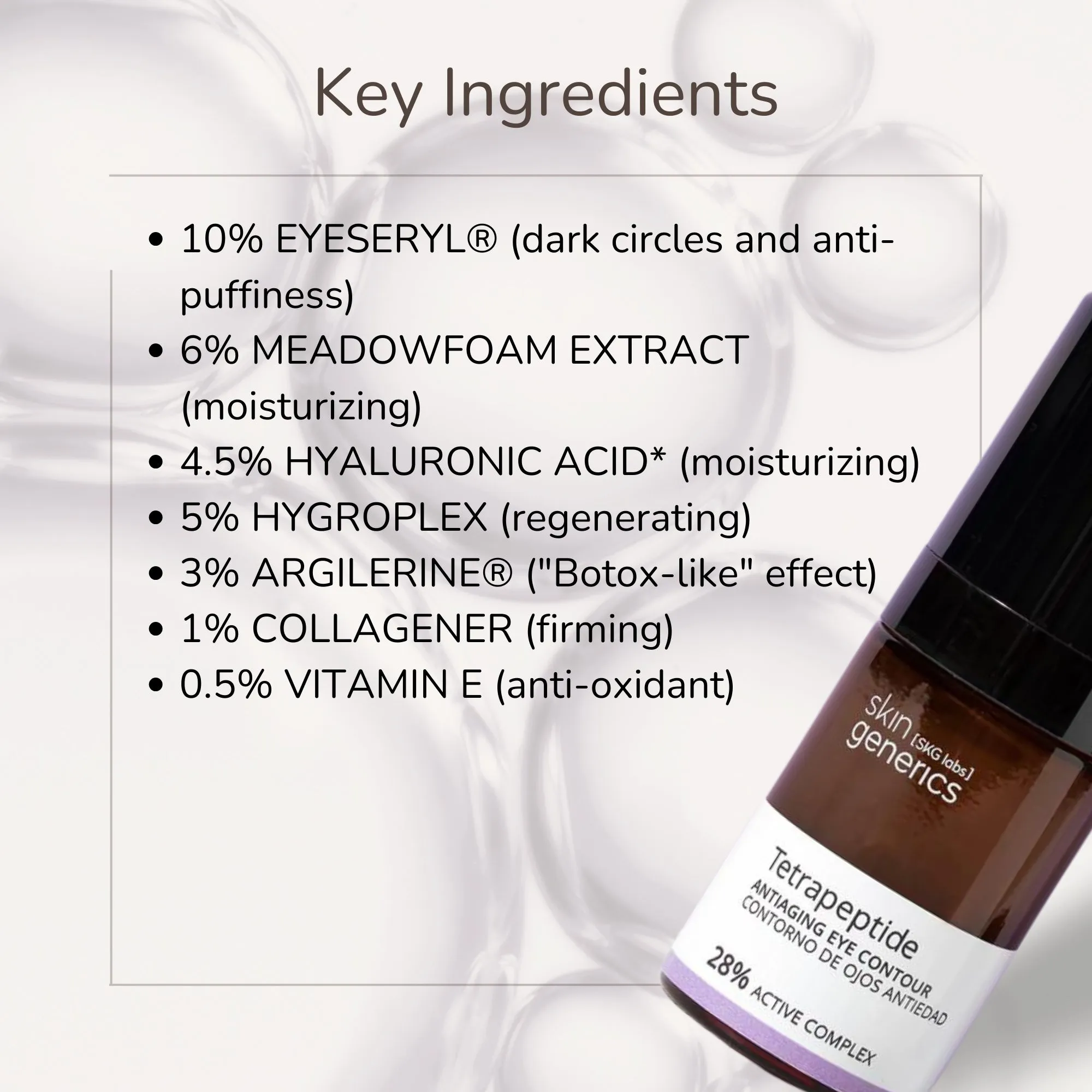 Anti Aging Eye Contour With Tetrapeptides