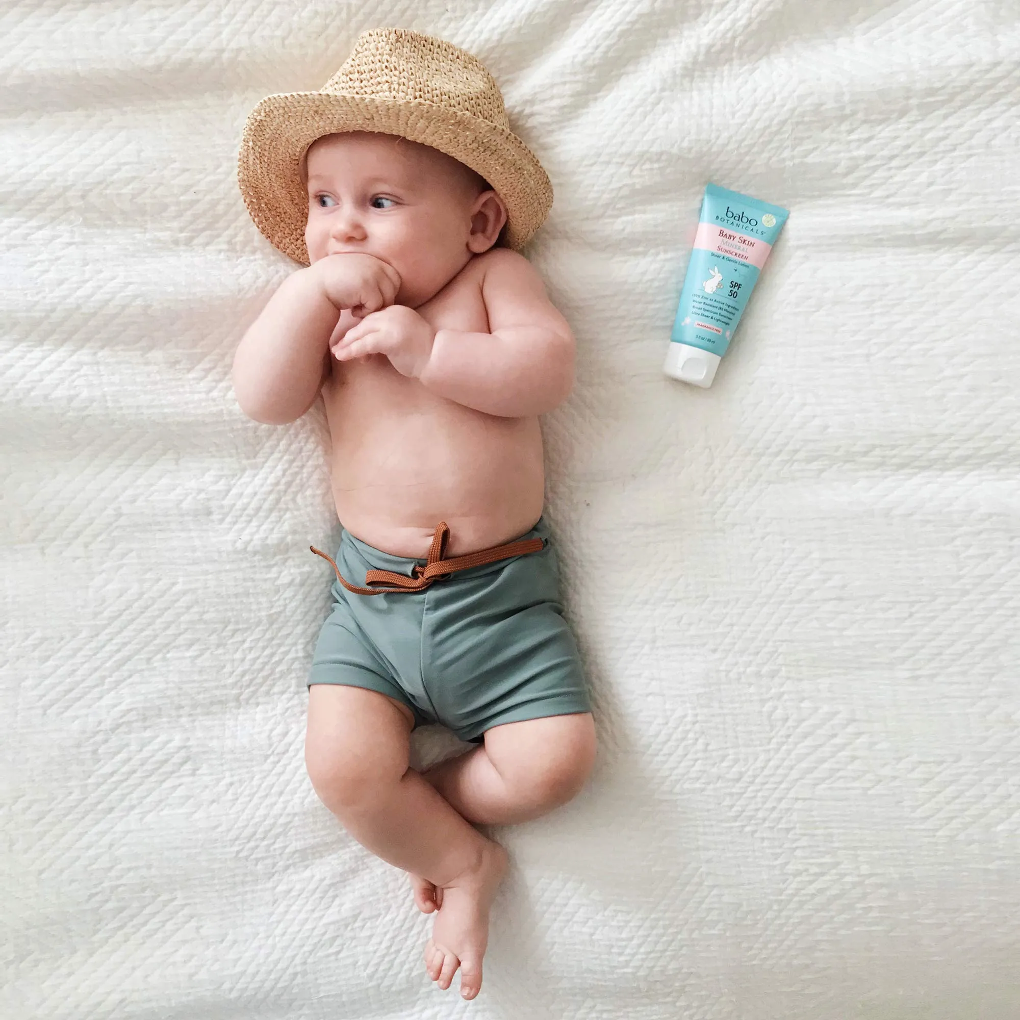 Babo Botanicals Baby Skin Mineral Sunscreen Lotion SPF 50 Broad Spectrum - with 100% Zinc Oxide Active – Fragrance-Free, Water-Resistant, Ultra-Sheer & Lightweight - 3 fl. oz.