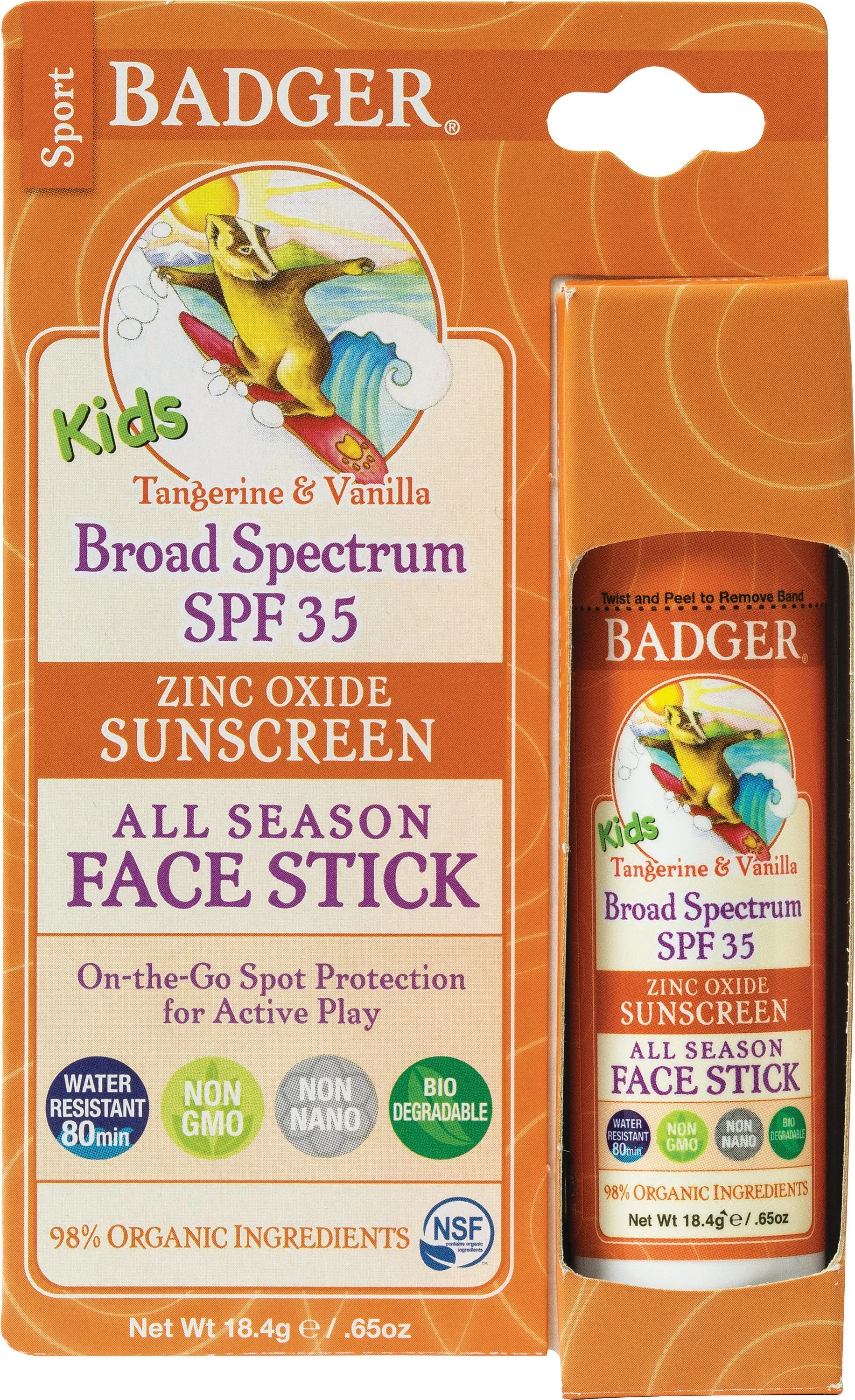 Badger Kids SPF 35 Sunscreen Stick - Convenient and Effective Protection for Kids