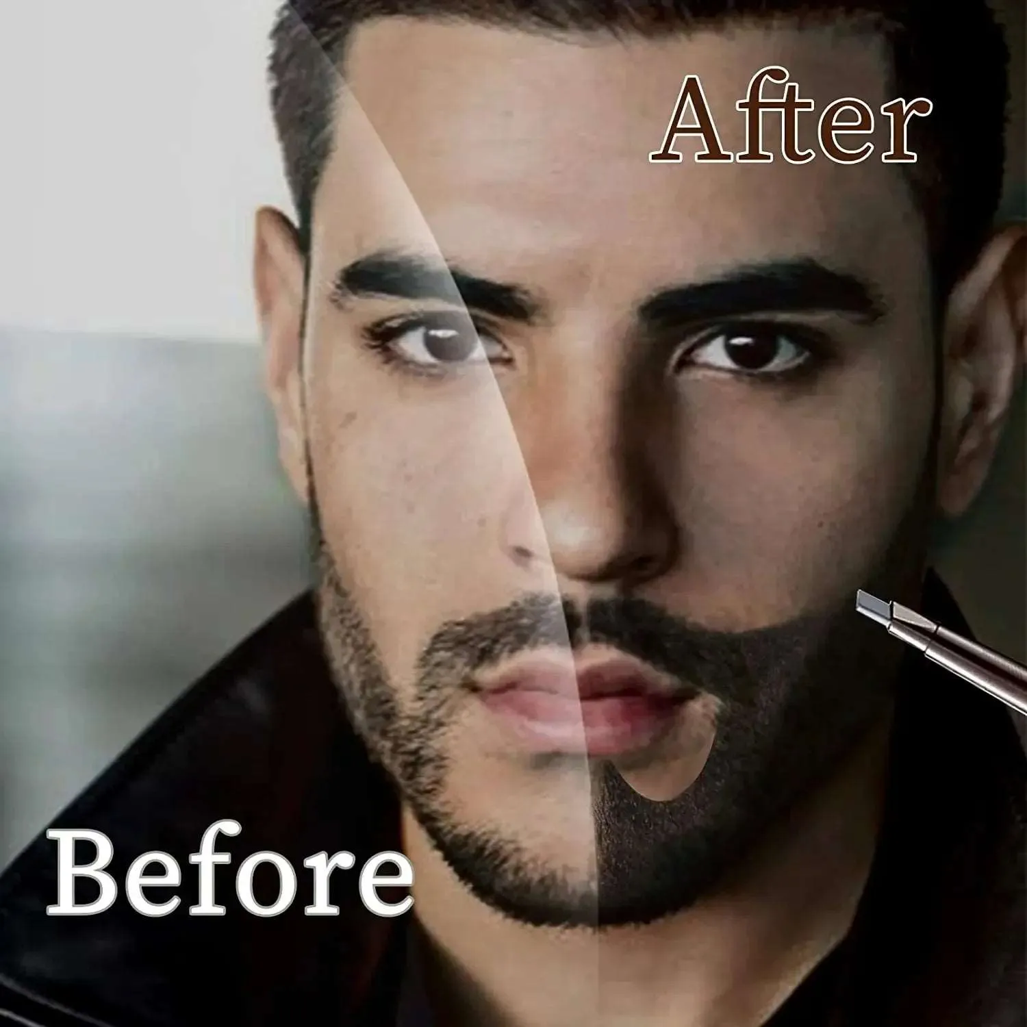 Beard Coloring Filling Mascara, Beard Pen Brush Moustache