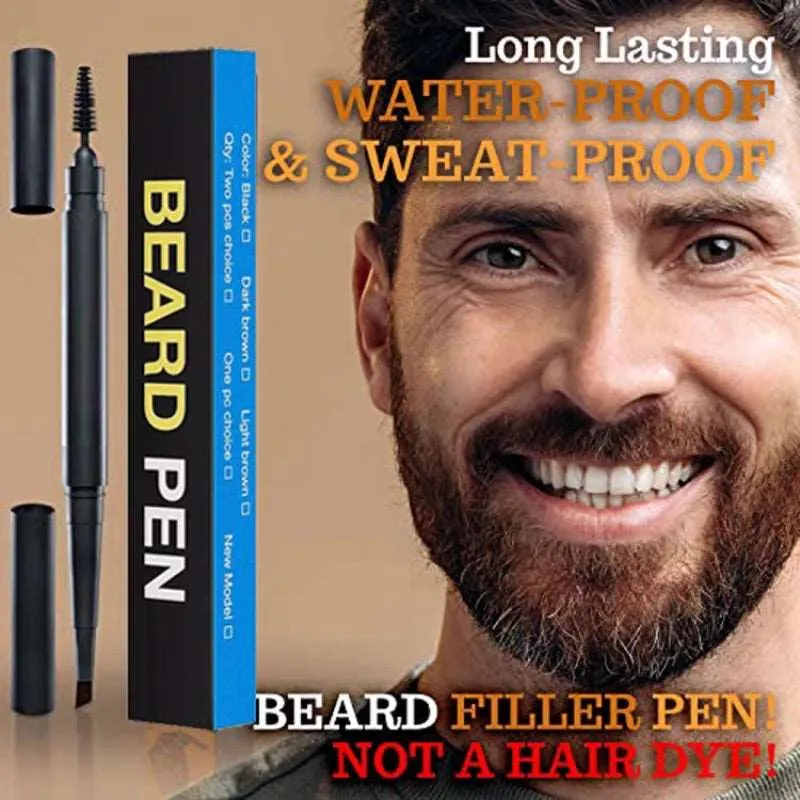 Beard Coloring Filling Mascara, Beard Pen Brush Moustache