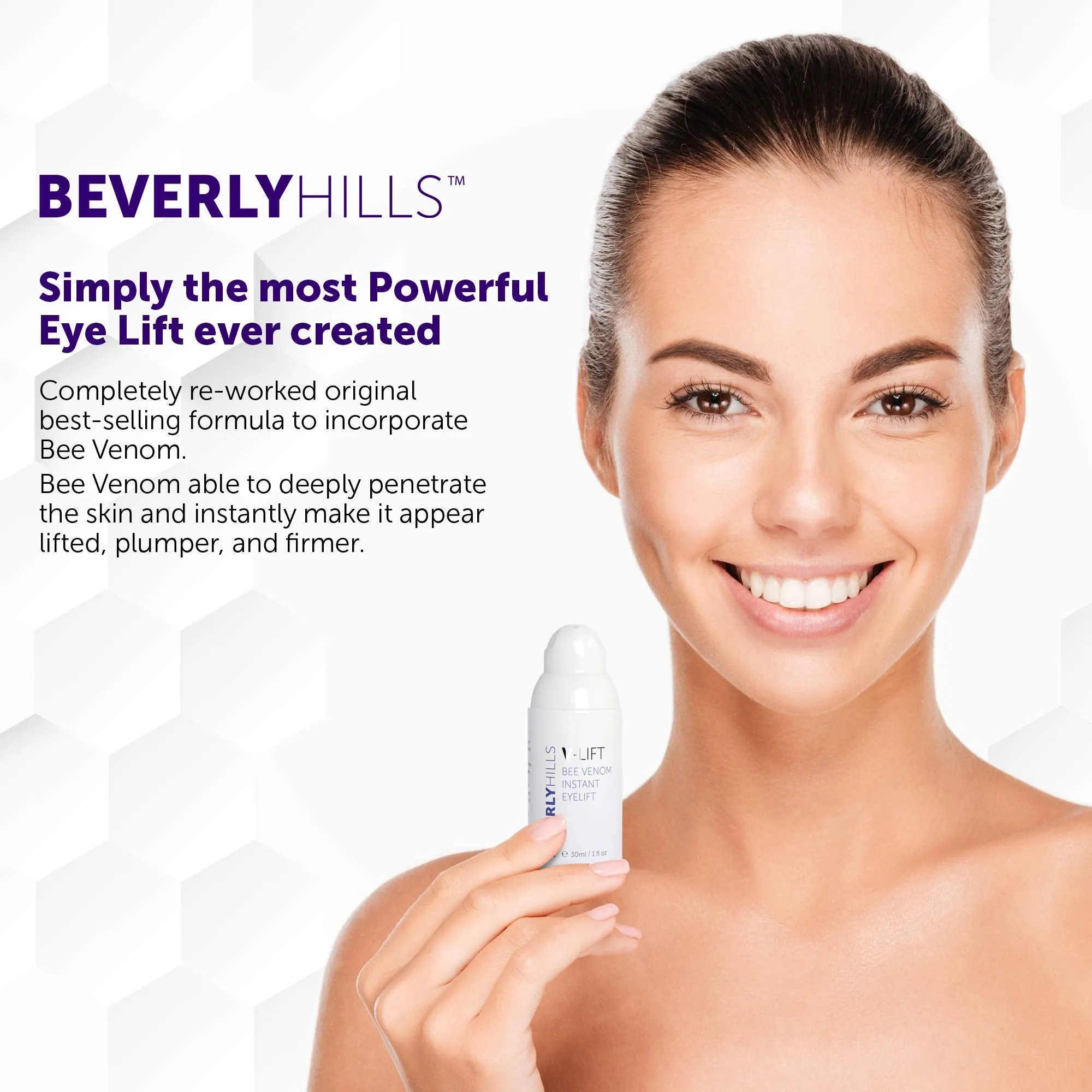 Beverly Hills V-Lift Instant Eye Lift and Eye Tuck Bee Venom Serum for Treating Puffy Eyes, Dark Circles, and Wrinkles