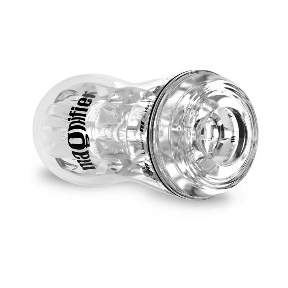Blush M for Men Soft   Wet Magnifier Self-Lubricating See-Through Stroker Clear