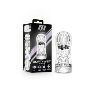Blush M for Men Soft   Wet Magnifier Self-Lubricating See-Through Stroker Clear