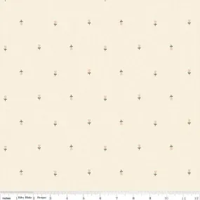 Blush n' Butterscotch by Simple Simon and Company for Riley Blake Designs - Tulips Cream - C15591-CREAM - Sold in 1/2 yard increments