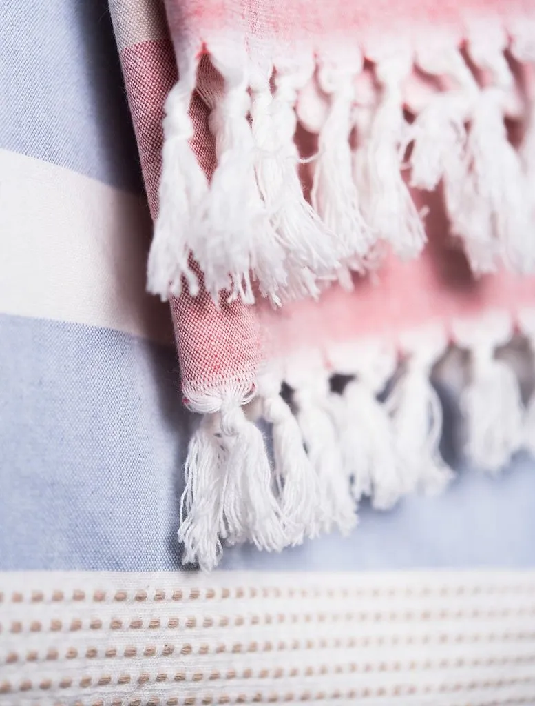 Blush Striped Beach Towel