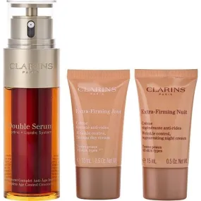 Clarins by Clarins Double Serum 50Ml   Extra-Firming Day Cream Ast 15Ml   Extra-Firming Night Cream Ast 15Ml   Double Serum Eye Sachet 0.9Ml --4Pcs for Women