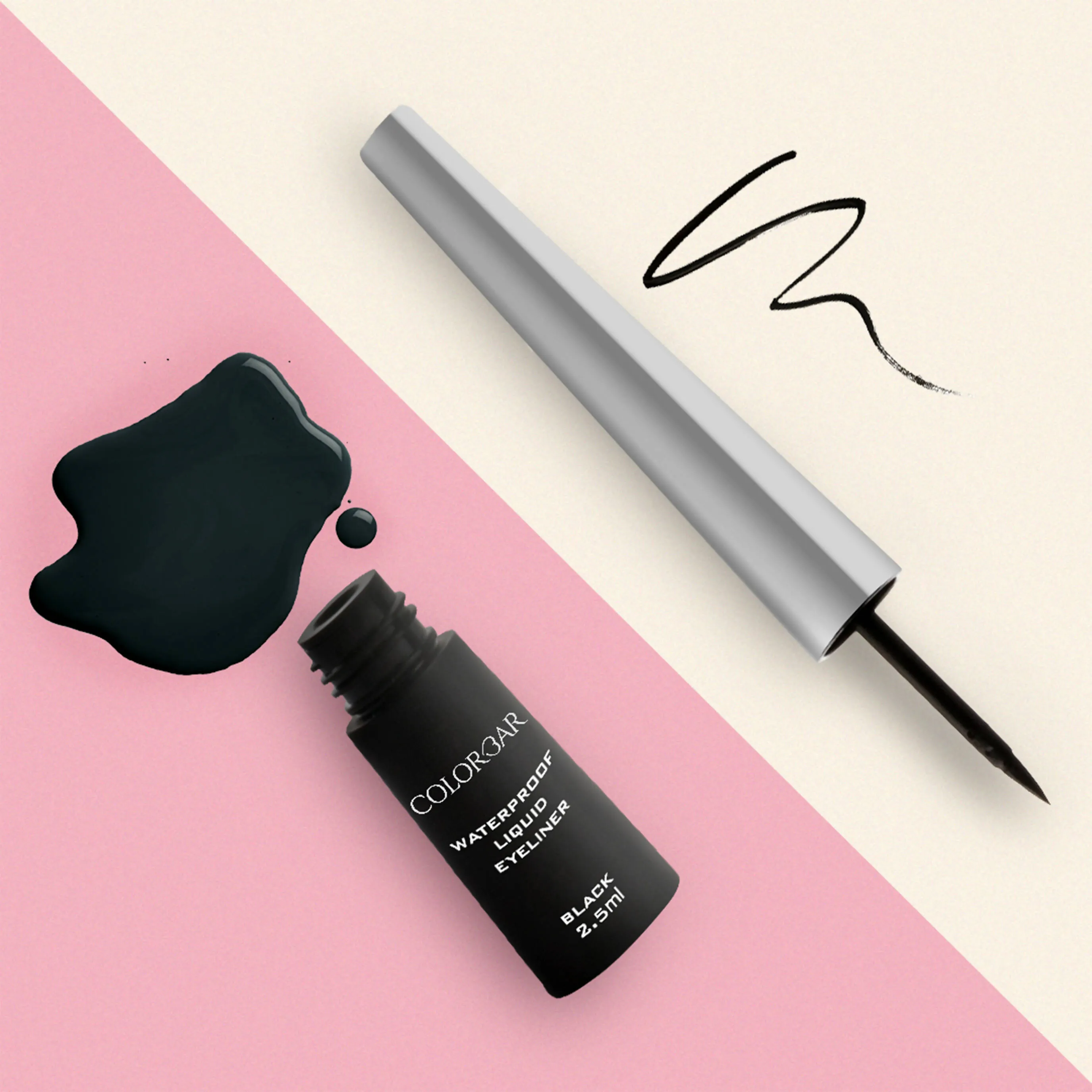 Colorbar Precision Waterproof Eyeliner (With Shiny Silver Cap) Eye Liner Black