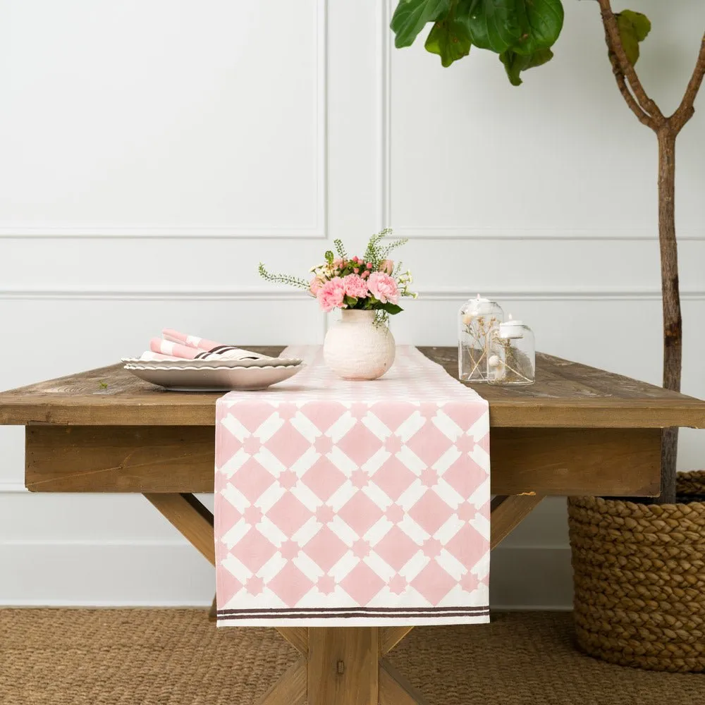 India Hicks Home Latticework Blush Table Runner