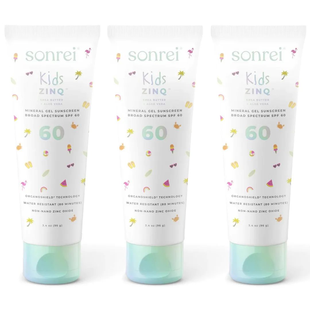 Kids Zinq™ SPF 60 Mineral Gel Sunscreen 3-Pack Bundle