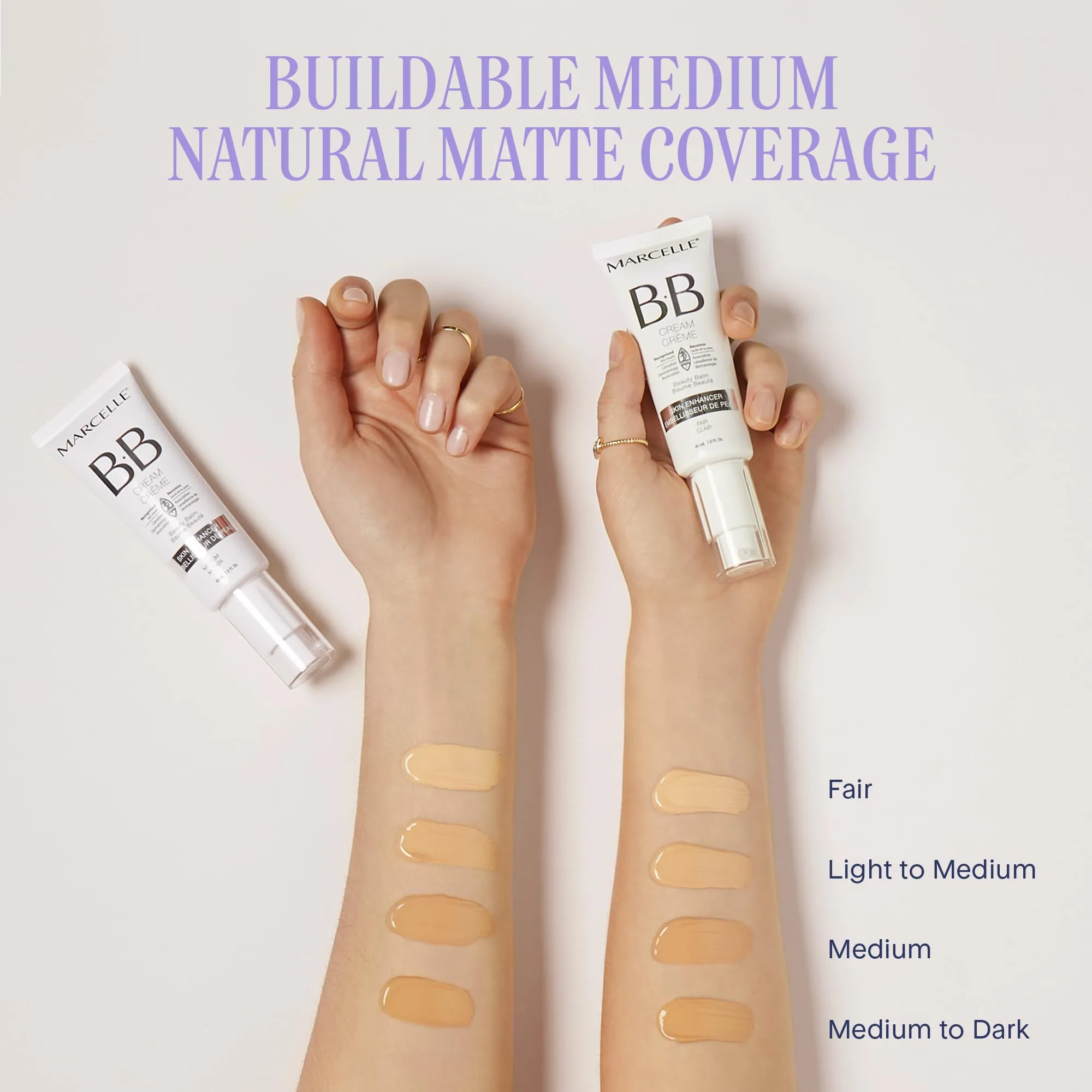 Marcelle BB Cream Beauty Balm, Fair, Tinted Moisturizer, Skin Enhancer, Lightweight, Hydrating, Hypoallergenic, Non-Comedogenic, Fragrance-Free, Paraben-Free, Oil-Free, Cruelty-Free, 45 mL