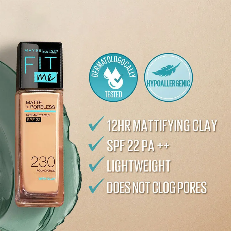 New Fit Me Matte   Poreless Liquid Foundation SPF 22