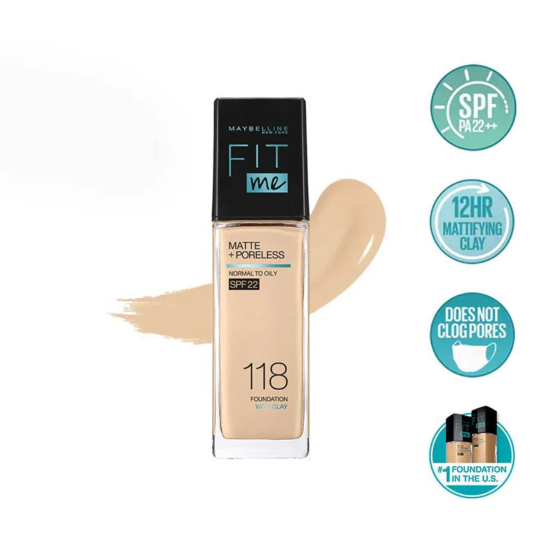 New Fit Me Matte   Poreless Liquid Foundation SPF 22