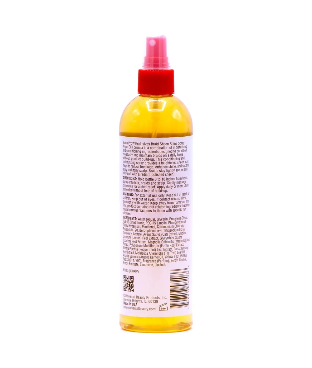 Salon Pro Braid Sheen Shine Spray [Argan Oil] 12oz