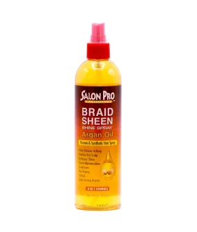 Salon Pro Braid Sheen Shine Spray [Argan Oil] 12oz