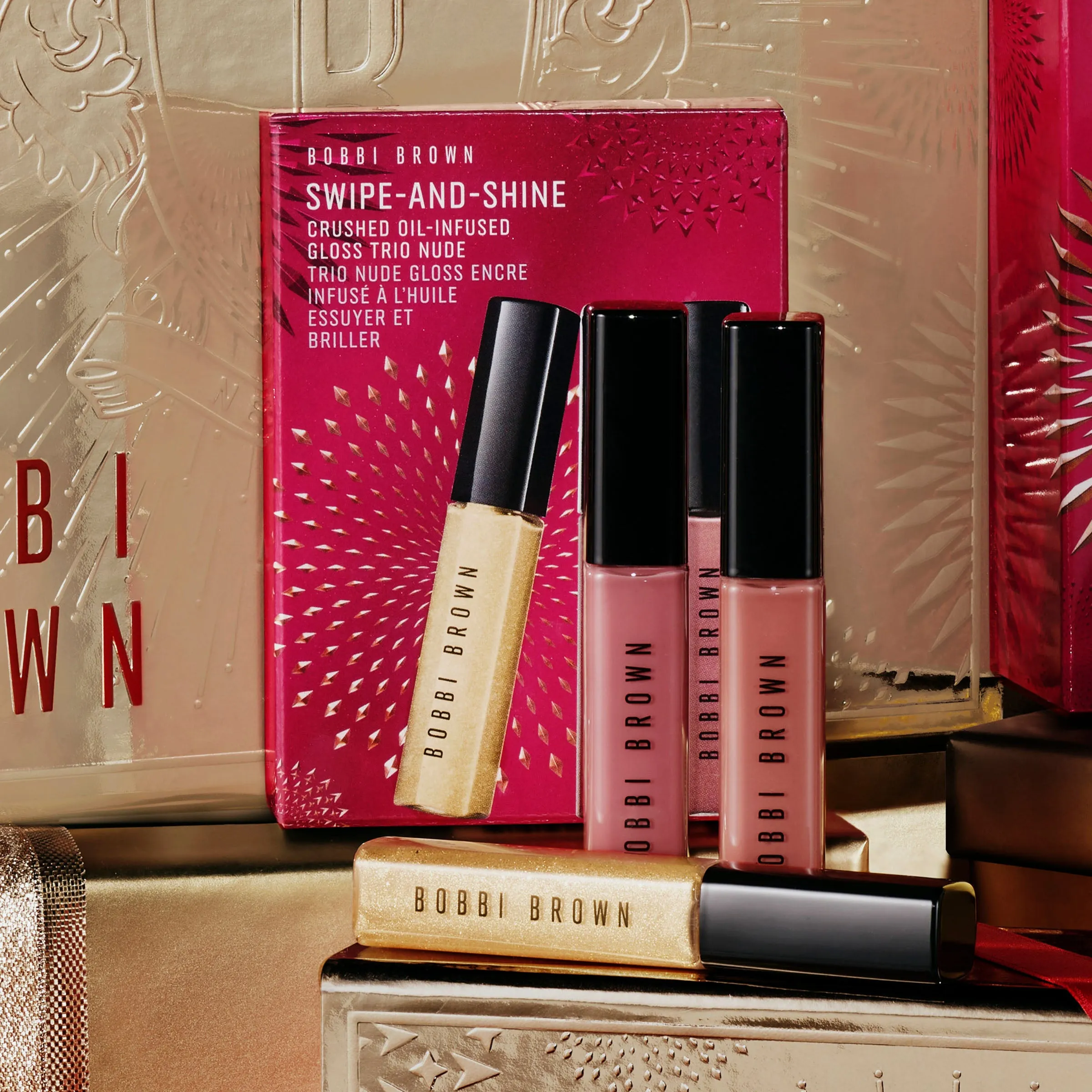 Swipe & Shine Crushed Oil Infused Gloss Trio Nude (Limited Edition)