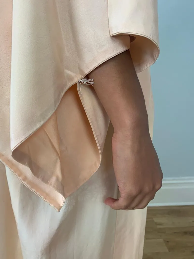 Vintage Japanese silk kimono in blush
